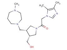 {(3R*,4R*)-1-[(4,5-dimethyl-1H-imidazol-1-yl)acetyl]-4-[(4-methyl-1,4-diazepan-1-yl)methyl]pyrrolidin-3-yl}methanol