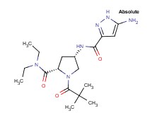 (4S)-4-{[(5-amino-1H-pyrazol-3-yl)carbonyl]amino}-1-(2,2-dimethylpropanoyl)-N,N-diethyl-L-prolinamide