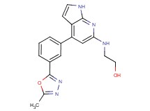 2-({4-[3-(5-methyl-1,3,4-oxadiazol-2-yl)phenyl]-1H-pyrrolo[2,3-b]pyridin-6-yl}amino)ethanol