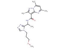 N-{1-[4-(3-methoxypropyl)-4H-1,2,4-triazol-3-yl]ethyl}-2,5,7-trimethylpyrazolo[1,5-a]pyrimidine-3-carboxamide