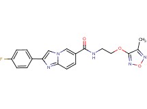 2-(4-fluorophenyl)-N-{2-[(4-methyl-1,2,5-oxadiazol-3-yl)oxy]ethyl}imidazo[1,2-a]pyridine-6-carboxamide