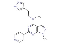 N,1-dimethyl-N-[2-(1H-pyrazol-4-yl)ethyl]-6-(4-pyridinyl)-1H-pyrazolo[3,4-d]pyrimidin-4-amine
