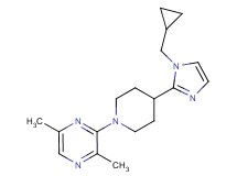 3-{4-[1-(cyclopropylmethyl)-1H-imidazol-2-yl]-1-piperidinyl}-2,5-dimethylpyrazine