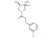 (3R*,4R*)-1-[3-(3-chlorophenyl)propanoyl]-3,4-dimethyl-3-pyrrolidinol
