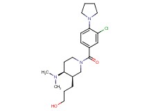 3-[(3R*,4S*)-1-(3-chloro-4-pyrrolidin-1-ylbenzoyl)-4-(dimethylamino)piperidin-3-yl]propan-1-ol