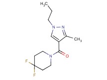 4,4-difluoro-1-[(3-methyl-1-propyl-1H-pyrazol-4-yl)carbonyl]piperidine