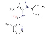N-[1-(1-ethylpropyl)-4-methyl-1H-pyrazol-5-yl]-3-methylpyridine-2-carboxamide