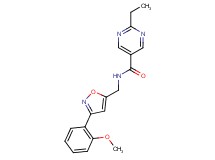 2-ethyl-N-{[3-(2-methoxyphenyl)isoxazol-5-yl]methyl}pyrimidine-5-carboxamide