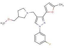 1-(3-fluorophenyl)-4-{[3-(methoxymethyl)-1-pyrrolidinyl]methyl}-3-(5-methyl-2-furyl)-1H-pyrazole