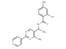 2-hydroxy-4-methyl-N-[1-(4-methyl-2-pyridin-4-ylpyrimidin-5-yl)ethyl]benzamide