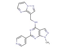 1-methyl-N-(pyrazolo[1,5-a]pyrimidin-3-ylmethyl)-6-(4-pyridinyl)-1H-pyrazolo[3,4-d]pyrimidin-4-amine