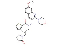 N-{[7-methoxy-2-(4-morpholinyl)-3-quinolinyl]methyl}-3-methyl-N-[3-(2-oxo-1-pyrrolidinyl)propyl]-2-thiophenecarboxamide