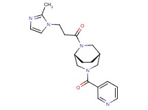 (1S*,5R*)-6-[3-(2-methyl-1H-imidazol-1-yl)propanoyl]-3-(3-pyridinylcarbonyl)-3,6-diazabicyclo[3.2.2]nonane