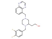 2-[1-(3,4-difluorobenzyl)-4-(5-quinoxalinylmethyl)-2-piperazinyl]ethanol