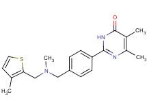 5,6-dimethyl-2-[4-({methyl[(3-methyl-2-thienyl)methyl]amino}methyl)phenyl]pyrimidin-4(3H)-one
