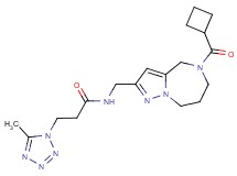 N-{[5-(cyclobutylcarbonyl)-5,6,7,8-tetrahydro-4H-pyrazolo[1,5-a][1,4]diazepin-2-yl]methyl}-3-(5-methyl-1H-tetrazol-1-yl)propanamide