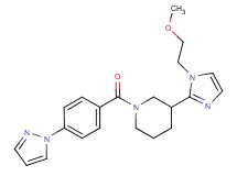 3-[1-(2-methoxyethyl)-1H-imidazol-2-yl]-1-[4-(1H-pyrazol-1-yl)benzoyl]piperidine