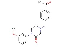 4-(4-acetylbenzyl)-1-(3-methoxyphenyl)-2-piperazinone