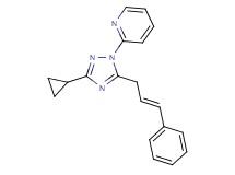 2-{3-cyclopropyl-5-[(2E)-3-phenylprop-2-en-1-yl]-1H-1,2,4-triazol-1-yl}pyridine