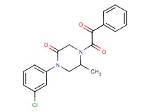 1-(3-chlorophenyl)-5-methyl-4-[oxo(phenyl)acetyl]-2-piperazinone