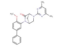 (1S*,4S*)-5-(4,6-dimethyl-2-pyrimidinyl)-2-(4-methoxy-3-biphenylyl)-2,5-diazabicyclo[2.2.1]heptan-3-one