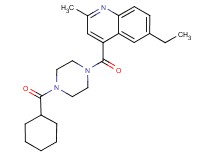 4-{[4-(cyclohexylcarbonyl)-1-piperazinyl]carbonyl}-6-ethyl-2-methylquinoline