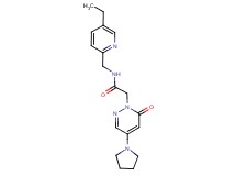 N-[(5-ethyl-2-pyridinyl)methyl]-2-[6-oxo-4-(1-pyrrolidinyl)-1(6H)-pyridazinyl]acetamide