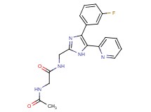 N~2~-acetyl-N~1~-{[4-(3-fluorophenyl)-5-pyridin-2-yl-1H-imidazol-2-yl]methyl}glycinamide