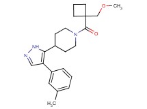 1-{[1-(methoxymethyl)cyclobutyl]carbonyl}-4-[4-(3-methylphenyl)-1H-pyrazol-5-yl]piperidine