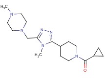 1-({5-[1-(cyclopropylcarbonyl)piperidin-4-yl]-4-methyl-4H-1,2,4-triazol-3-yl}methyl)-4-methylpiperazine