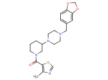 1-(1,3-benzodioxol-5-ylmethyl)-4-{1-[(4-methyl-1,3-thiazol-5-yl)carbonyl]-3-piperidinyl}piperazine