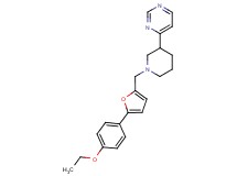 4-(1-{[5-(4-ethoxyphenyl)-2-furyl]methyl}piperidin-3-yl)pyrimidine