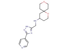 1,9-dioxaspiro[5.5]undec-4-yl[(3-pyridin-4-yl-1H-1,2,4-triazol-5-yl)methyl]amine