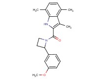 2-{[2-(3-methoxyphenyl)-1-azetidinyl]carbonyl}-3,4,7-trimethyl-1H-indole