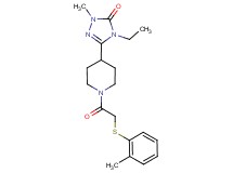 4-ethyl-2-methyl-5-(1-{[(2-methylphenyl)thio]acetyl}piperidin-4-yl)-2,4-dihydro-3H-1,2,4-triazol-3-one