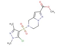 methyl 5-[(5-chloro-1,3-dimethyl-1H-pyrazol-4-yl)sulfonyl]-4,5,6,7-tetrahydropyrazolo[1,5-a]pyrazine-2-carboxylate