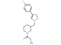 3-{[4-(4-fluorophenyl)-1H-1,2,3-triazol-1-yl]methyl}-1-propionylpiperidine