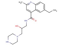 6-ethyl-N-[2-hydroxy-3-(1-piperazinyl)propyl]-2-methyl-4-quinolinecarboxamide dihydrochloride