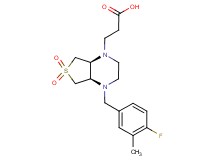 3-[(4aR*,7aS*)-4-(4-fluoro-3-methylbenzyl)-6,6-dioxidohexahydrothieno[3,4-b]pyrazin-1(2H)-yl]propanoic acid