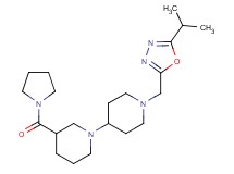 1'-[(5-isopropyl-1,3,4-oxadiazol-2-yl)methyl]-3-(pyrrolidin-1-ylcarbonyl)-1,4'-bipiperidine
