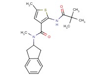 N-(2,3-dihydro-1H-inden-2-yl)-2-[(2,2-dimethylpropanoyl)amino]-N,5-dimethylthiophene-3-carboxamide