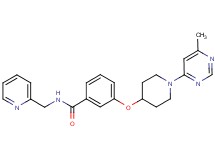 3-{[1-(6-methylpyrimidin-4-yl)piperidin-4-yl]oxy}-N-(pyridin-2-ylmethyl)benzamide