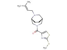 (1R*,5R*)-6-(3-methyl-2-buten-1-yl)-3-{[2-(methylthio)-1,3-thiazol-4-yl]carbonyl}-3,6-diazabicyclo[3.2.2]nonane