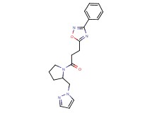 5-{3-oxo-3-[2-(1H-pyrazol-1-ylmethyl)-1-pyrrolidinyl]propyl}-3-phenyl-1,2,4-oxadiazole