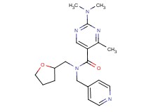 2-(dimethylamino)-4-methyl-N-(pyridin-4-ylmethyl)-N-(tetrahydrofuran-2-ylmethyl)pyrimidine-5-carboxamide