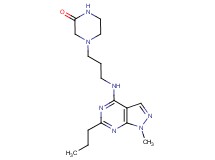 4-{3-[(1-methyl-6-propyl-1H-pyrazolo[3,4-d]pyrimidin-4-yl)amino]propyl}-2-piperazinone