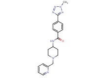 4-(2-methyl-2H-tetrazol-5-yl)-N-[1-(pyridin-2-ylmethyl)piperidin-4-yl]benzamide