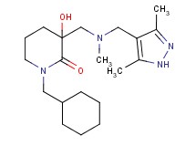 1-(cyclohexylmethyl)-3-{[[(3,5-dimethyl-1H-pyrazol-4-yl)methyl](methyl)amino]methyl}-3-hydroxy-2-piperidinone