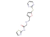 2-({[5-(pyrimidin-2-ylthio)-2-furyl]methyl}amino)-N-1,3-thiazol-2-ylacetamide