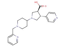 (3S*,4R*)-4-pyridin-4-yl-1-[1-(pyridin-2-ylmethyl)piperidin-4-yl]pyrrolidine-3-carboxylic acid